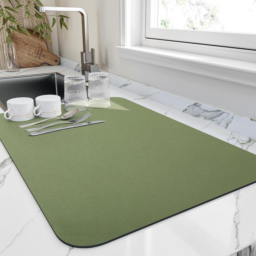 Quick Dry Kitchen Dish Mat with Absorbent Design