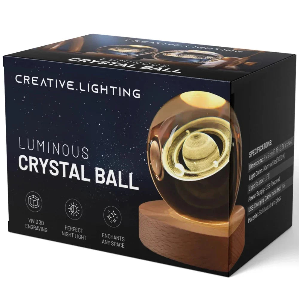 Cosmic Crystal Ball Lamp Magical LED Home Décor