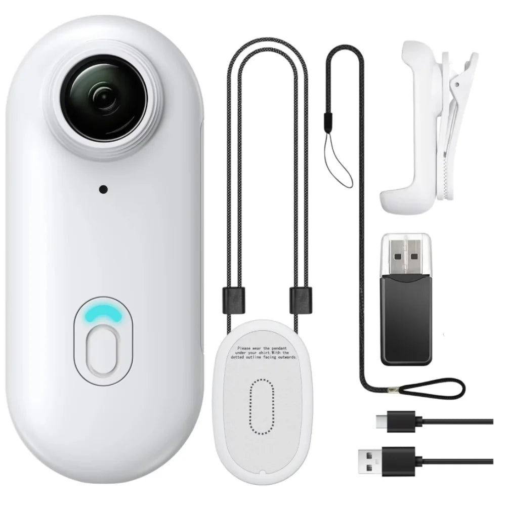 4K Mini WiFi Action Camera – Wearable Thumb-Sized Body Cam with Waterproof Case, Magnetic Clip, and 360° Mount for Sports, Travel & POV Recording