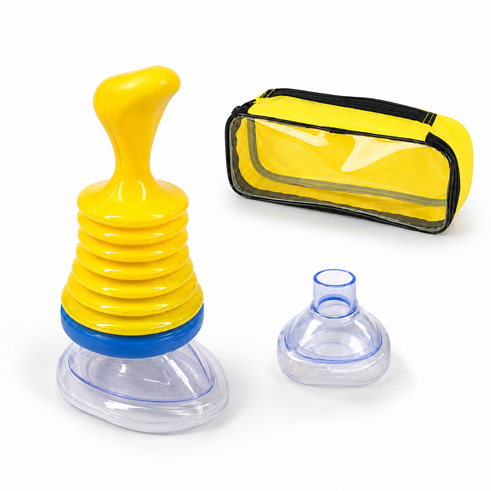 Anti Choking Device with Airway Clearance Manual Suction and Adult Child Masks Emergency Kit