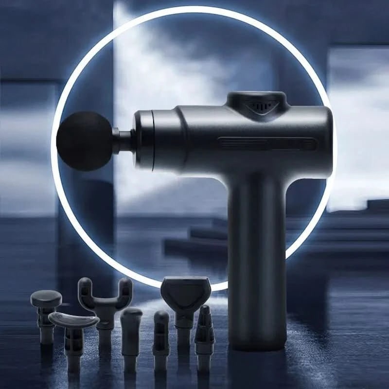 Deep Tissue Massage Gun Portable Rechargeable with Eight Interchangeable Heads Cordless