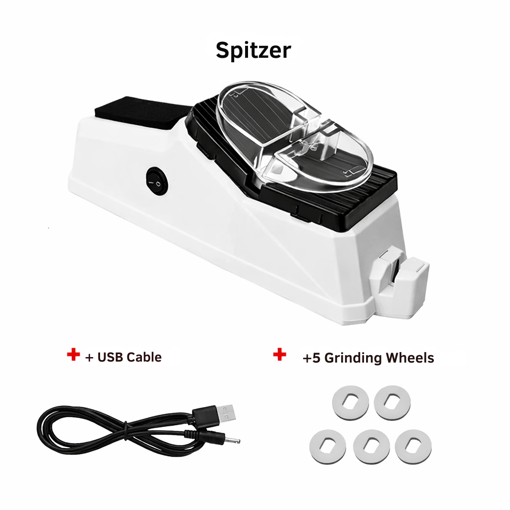 Electric Knife Sharpener Kitchen Scissor USB Portable Tabletop Automatic