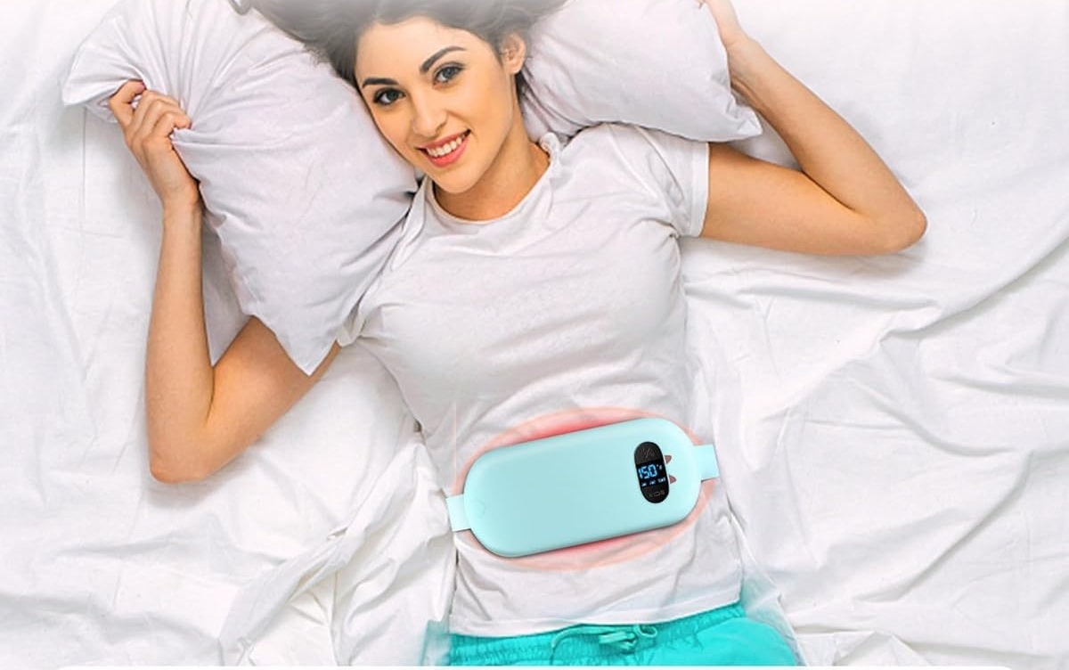 Heated Ems Abdominal Toning Belt with Wireless Remote and Vibration