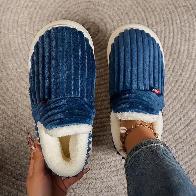House Slippers Boots Bootie Corduroy Sherpa Fleece Slip Non