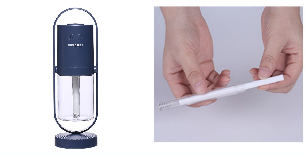 Kids' Mini Ultrasonic Humidifier with LED Projection Night Light and Portable Mist Maker
