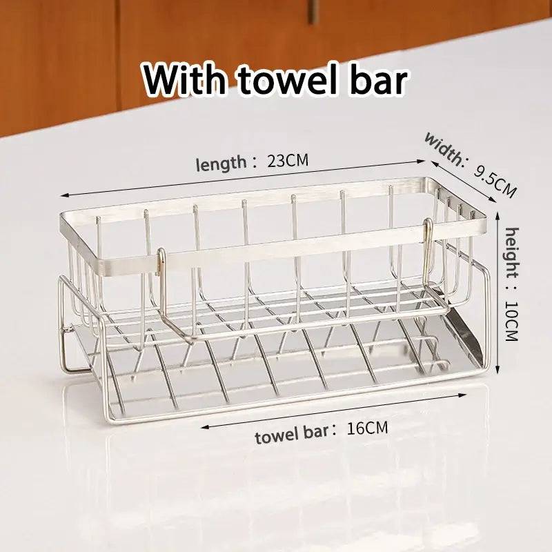Stainless Steel Sink Cleaning Tools Storage Rack
