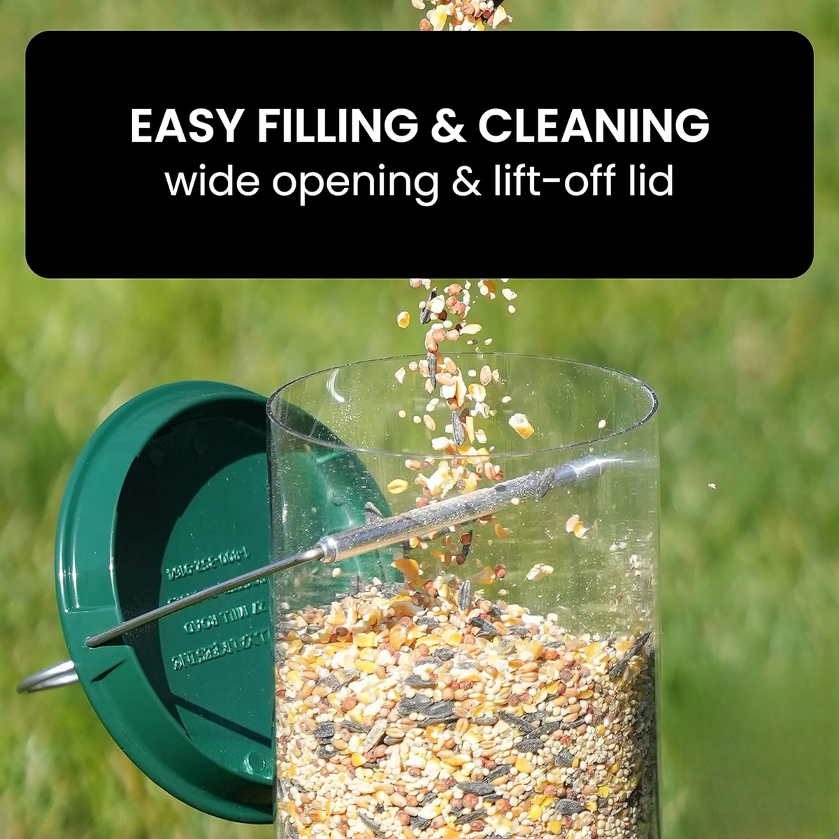 Squirrel Proof Bird Feeder with Weight Activated Spinning Perch and Anti Guard