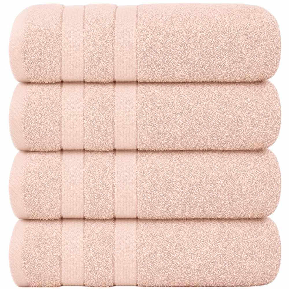 4-Piece Jumbo Bath Towel Set - Quick Dry Bathroom Towels