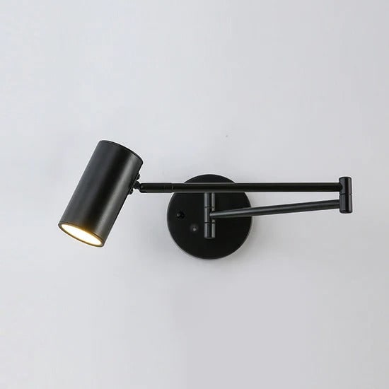 Wall Sconce Swing Arm Reading Light with Adjustable Head