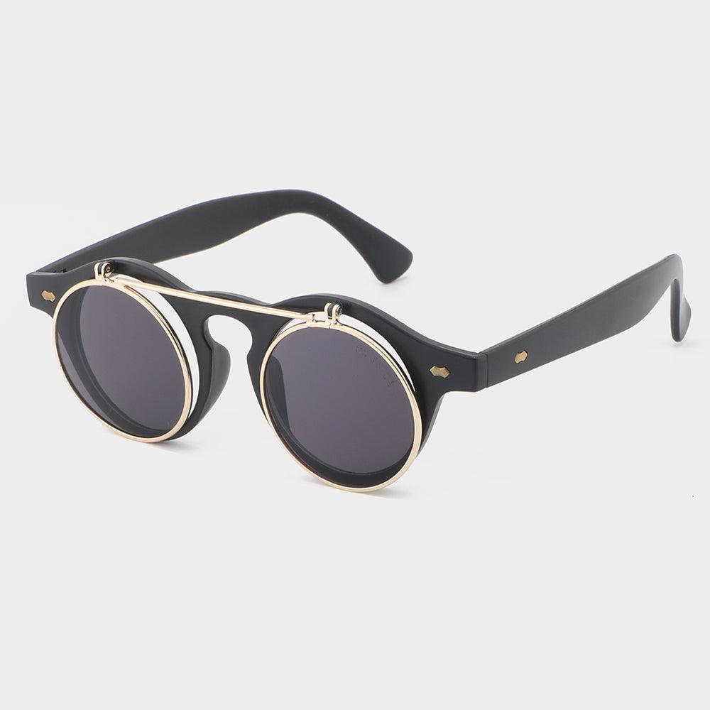 Dual Lens Flip-Up Sunglasses for Indoor & Outdoor Use