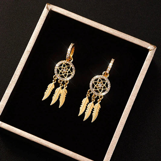 Dreamcatcher Gold Earrings