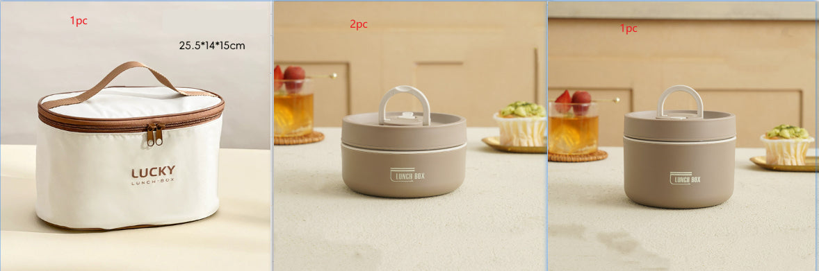 Insulated Stainless Steel Bento Box Stackable Lunch Container with Thermal Storage