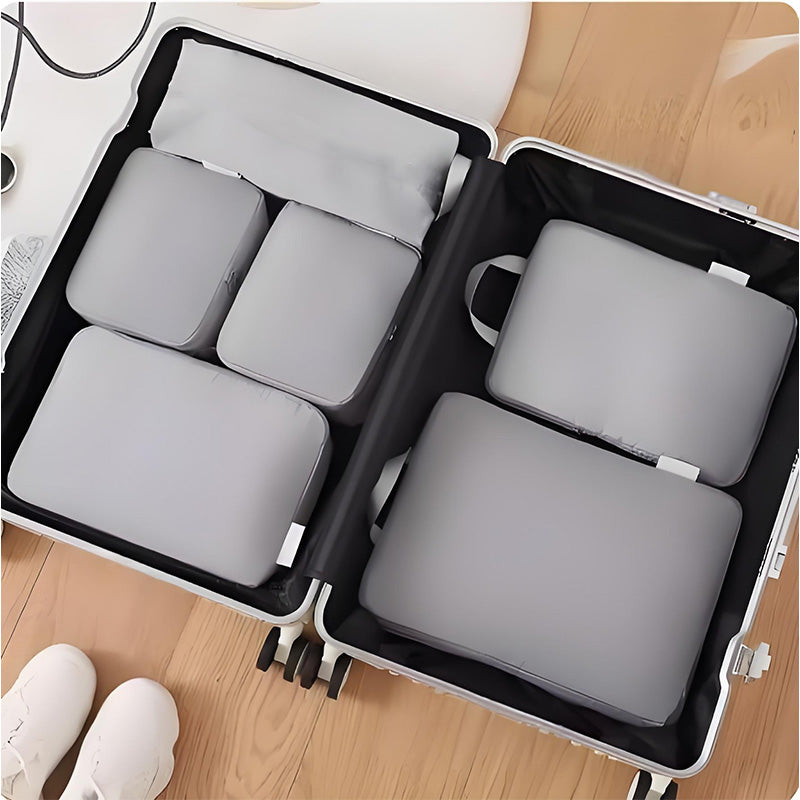Travel Compression Packing Cubes Set – 6 Organizer Bags