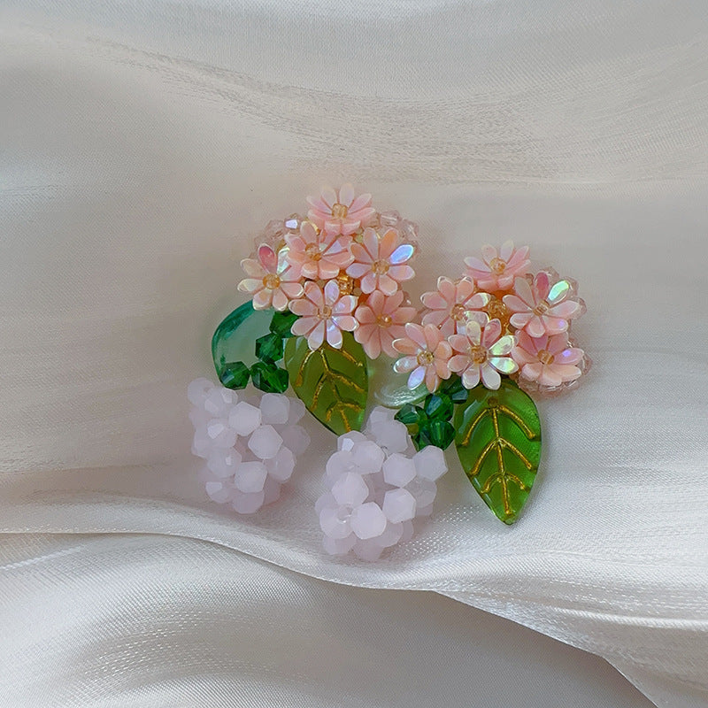 Crystal Handmade Beaded Braided Earrings