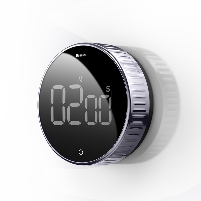 10 Minute Clock Timer with 30 Countdown Digital Kitchen with Magnetic Back and Rotating Bezel