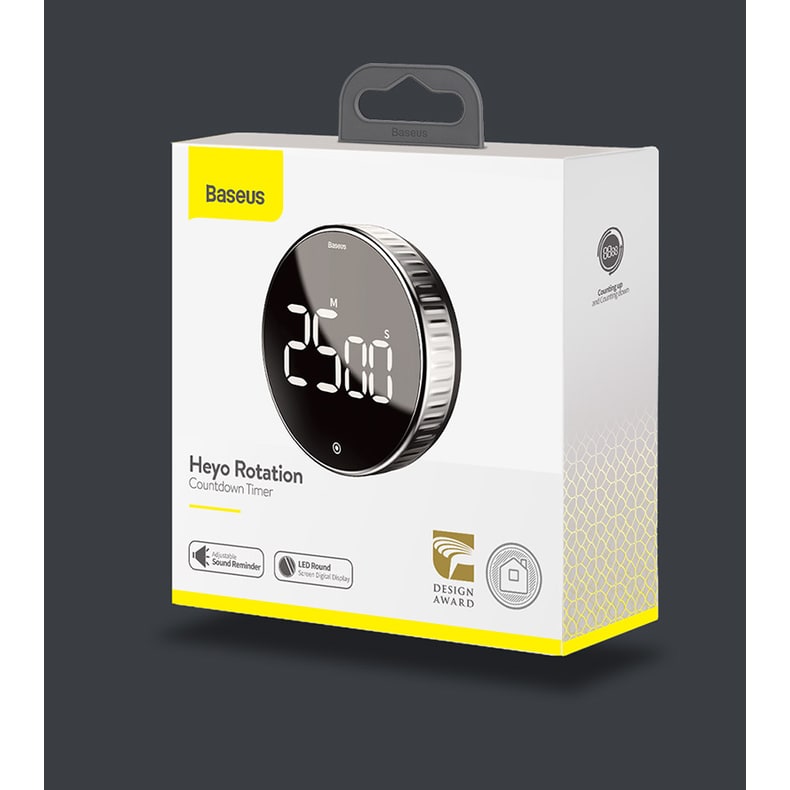 10 Minute Clock Timer with 30 Countdown Digital Kitchen with Magnetic Back and Rotating Bezel