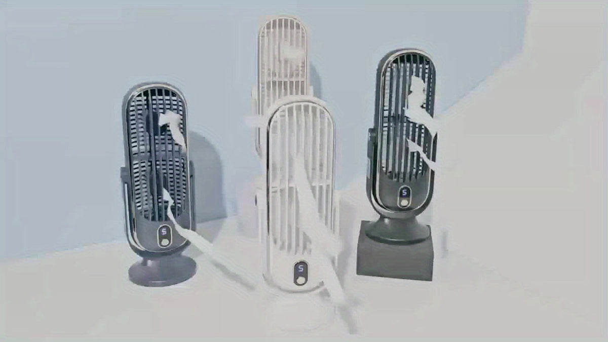 Portable 5-Speed Air Cooler & USB Desk Fan with Rechargeable Battery