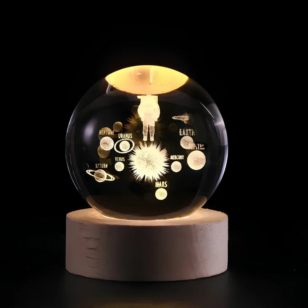 Cosmic Crystal Ball Lamp Magical LED Home Décor