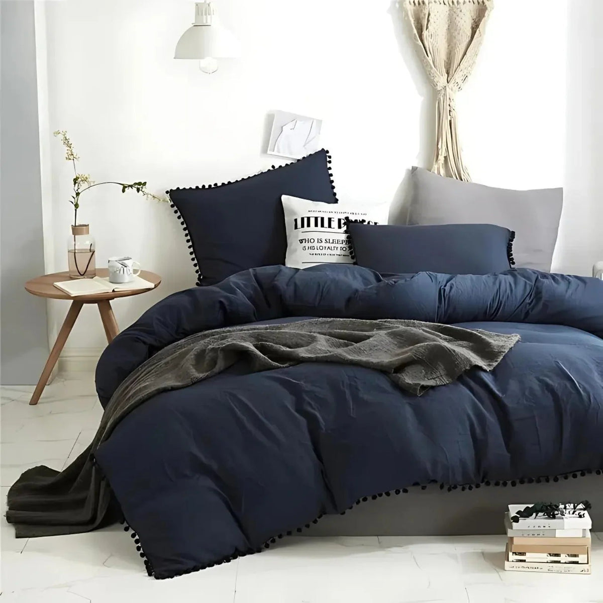 Decorative Quilt Cover Set Anna Pompom Style