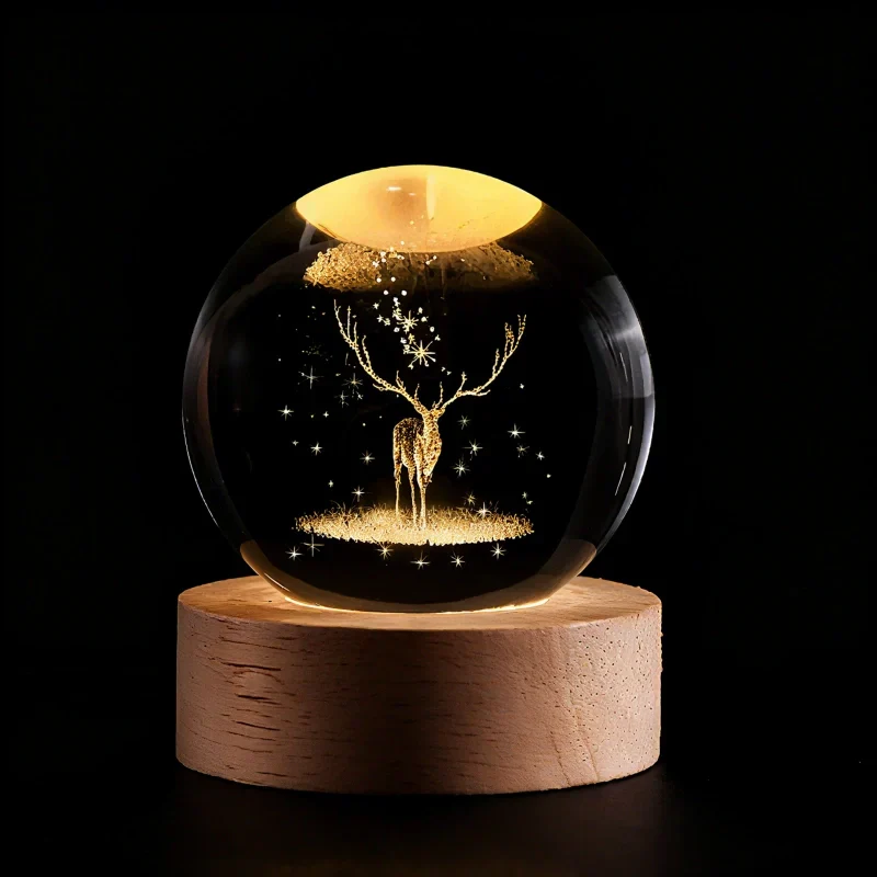 Cosmic Crystal Ball Lamp Magical LED Home Décor