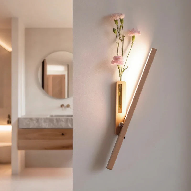Wall Lights with Built‑In Vase & Adjustable Glow