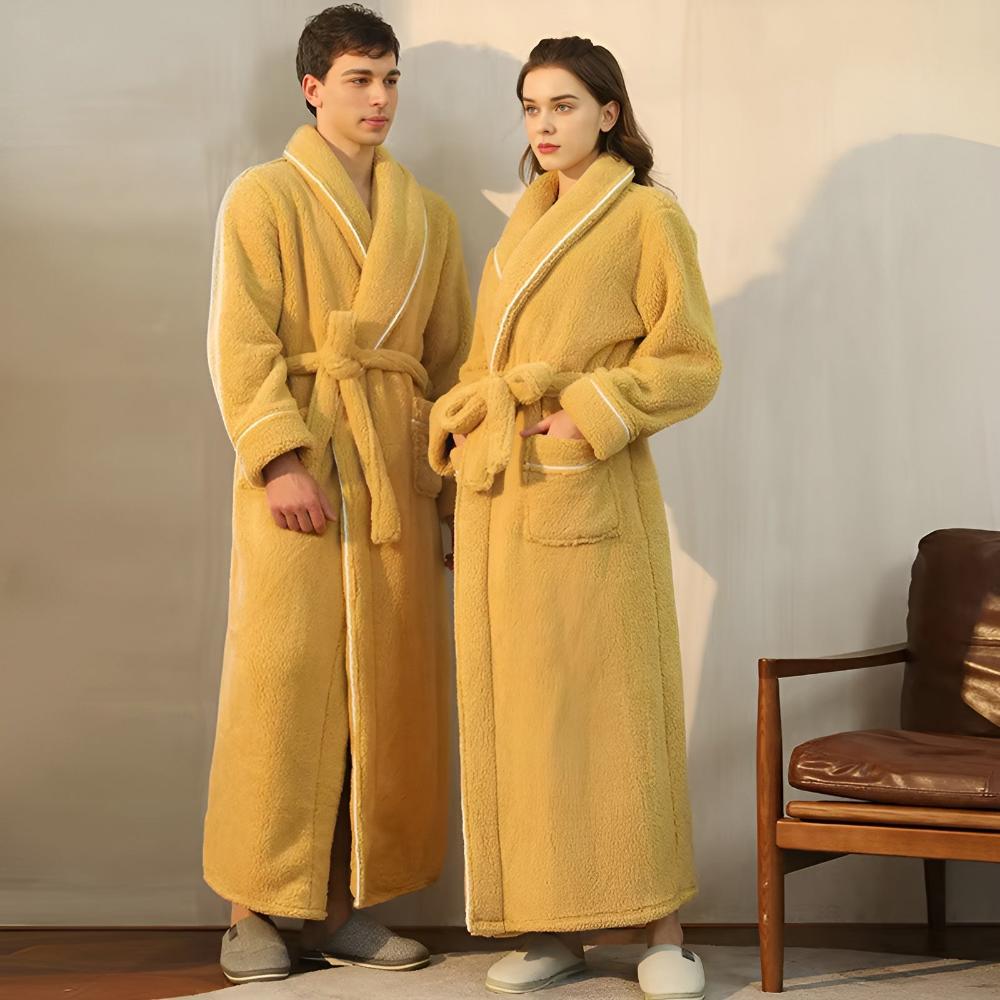 Elegant Lounge Robe with Waist Tie Closure