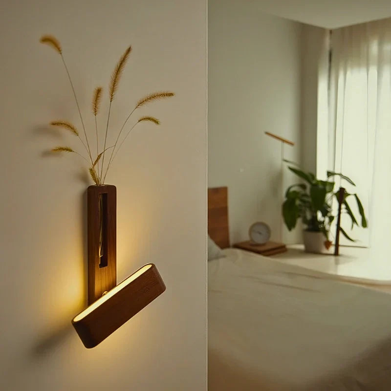 Wall Lights with Built‑In Vase & Adjustable Glow