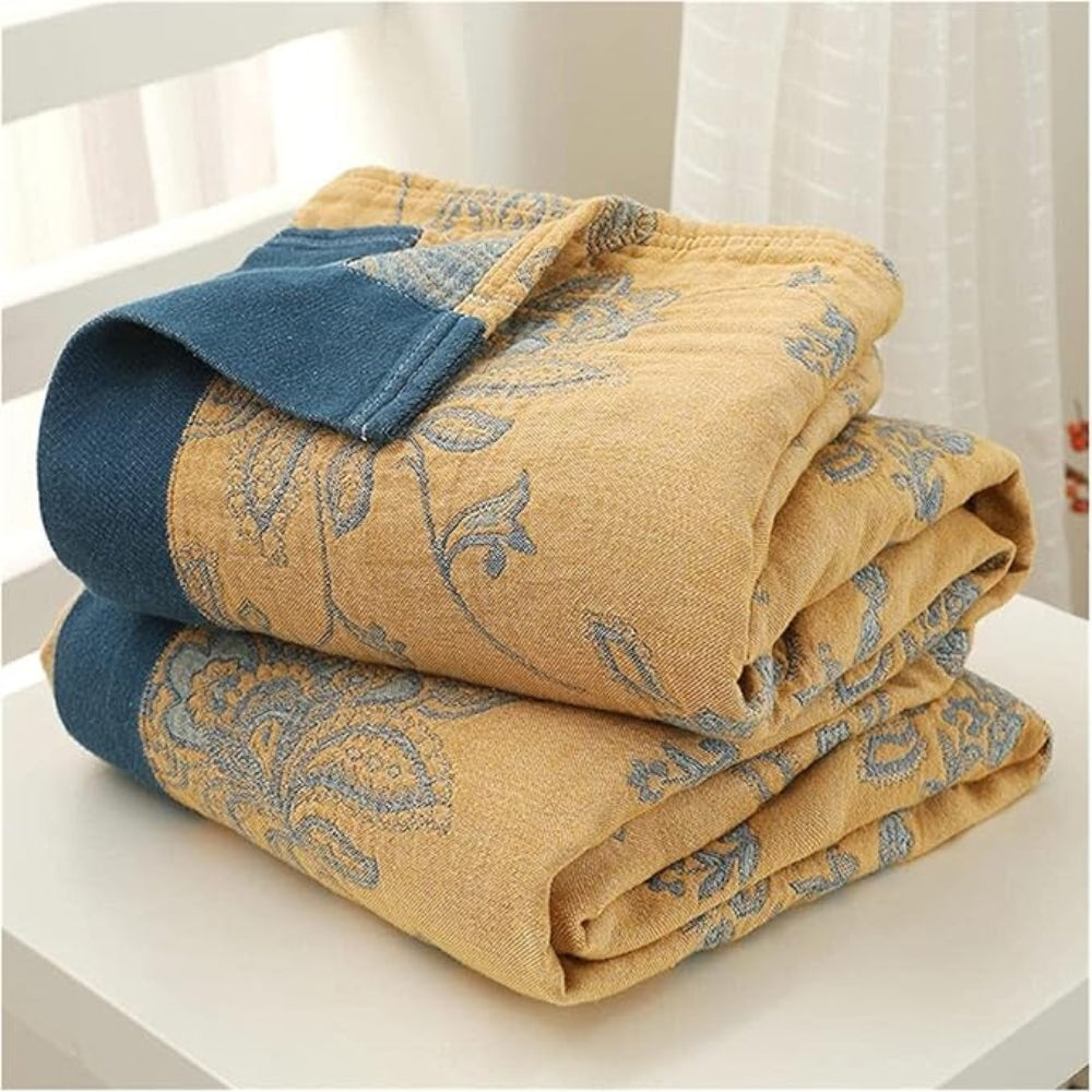 Elegant Floral Blanket Breathable All‑Season Home Comfort Cover