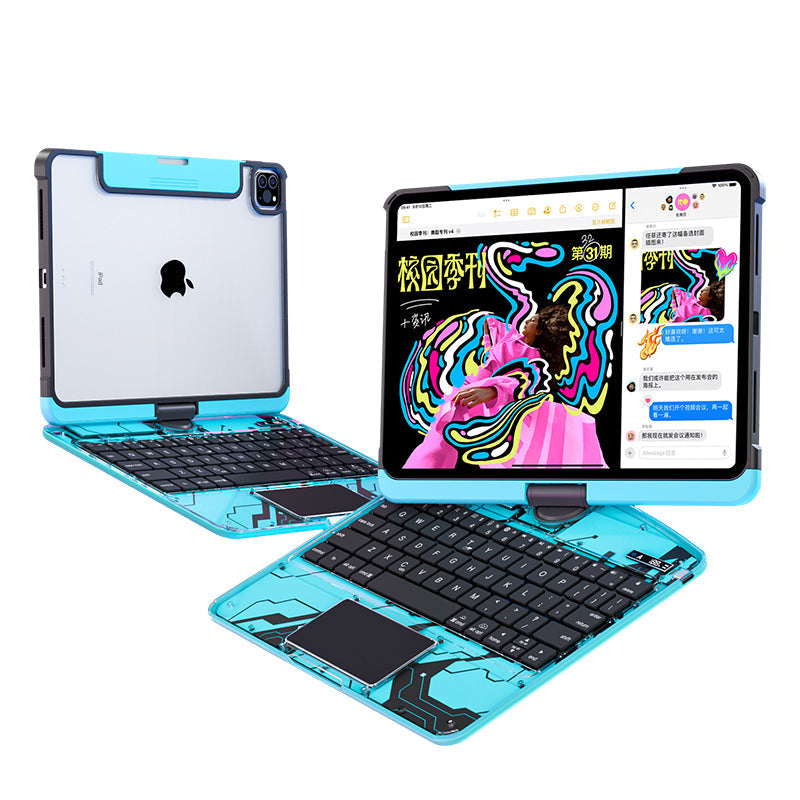 Transparent 360° iPad Keyboard Case