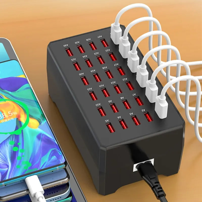 Multi‑Device Charger High‑Power 30‑Port USB Dock