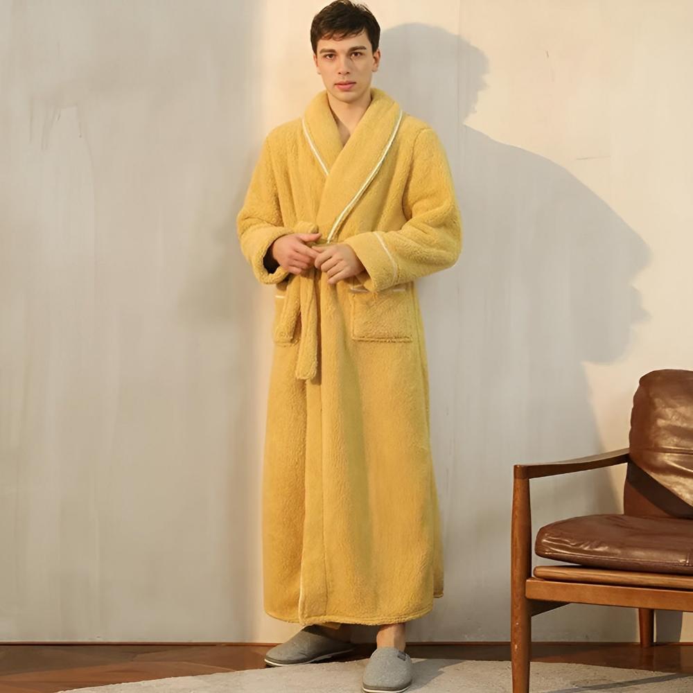 Elegant Lounge Robe with Waist Tie Closure