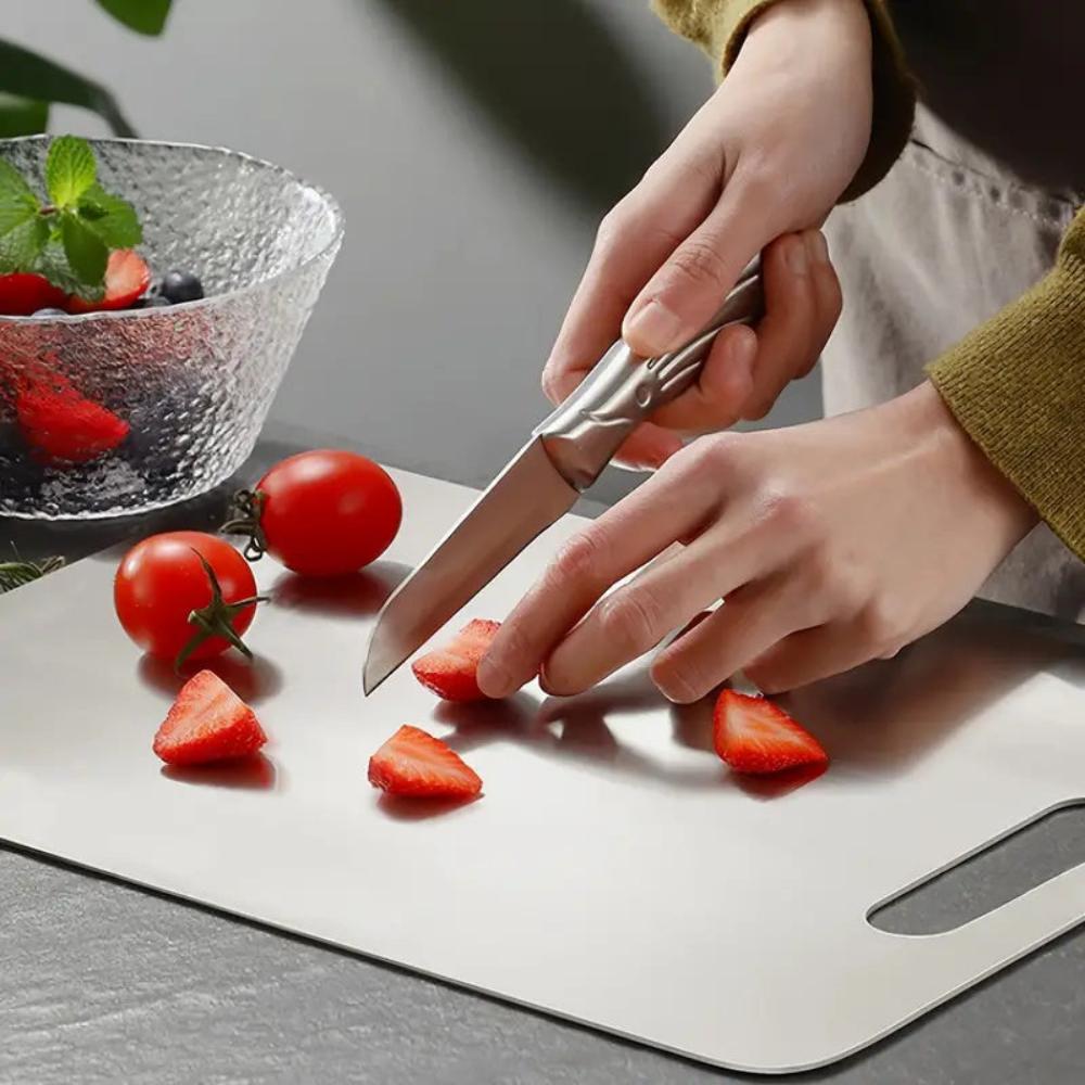 Durable Kitchen Chopping Board Antibacterial Stainless Steel Design