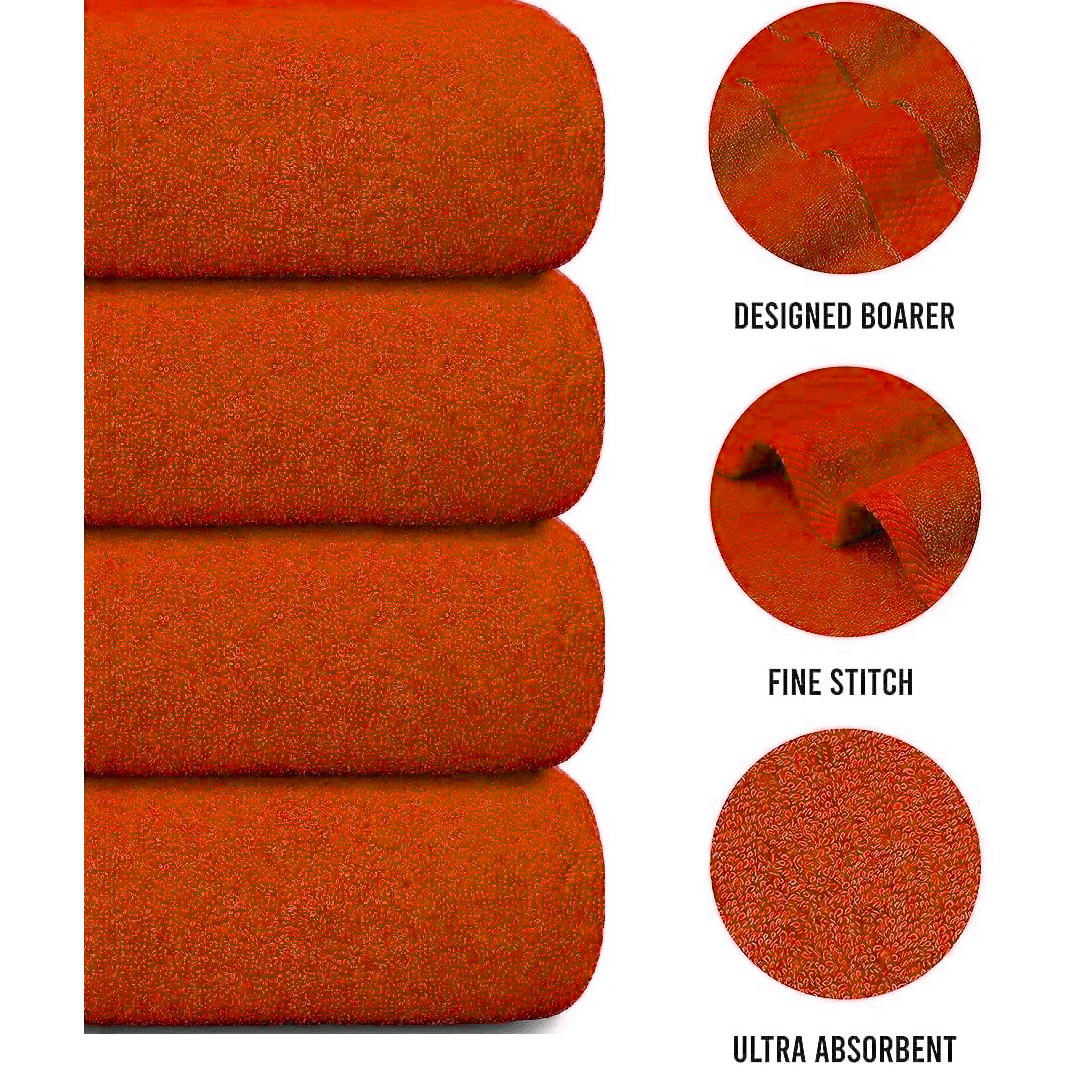 4-Piece Jumbo Bath Towel Set - Quick Dry Bathroom Towels