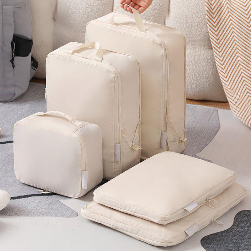 Travel Compression Packing Cubes Set – 6 Organizer Bags