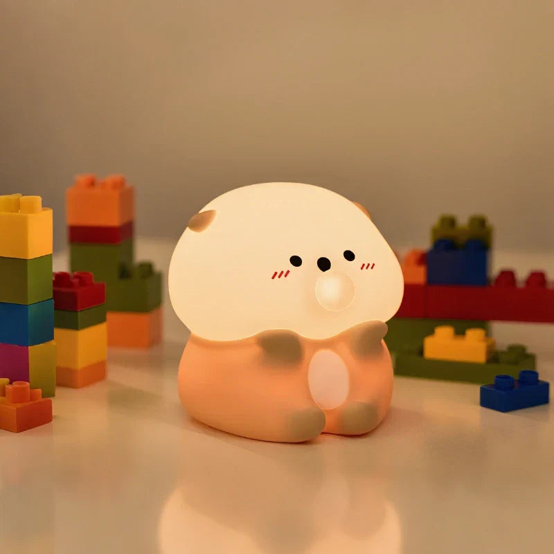 Adorable LED Night Lamp Adjustable Brightness with Sleep Timer