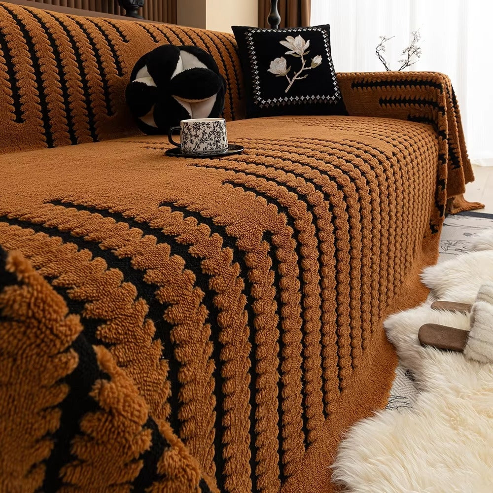 Decorative Tufted Sofa Throw with Cosy Texture
