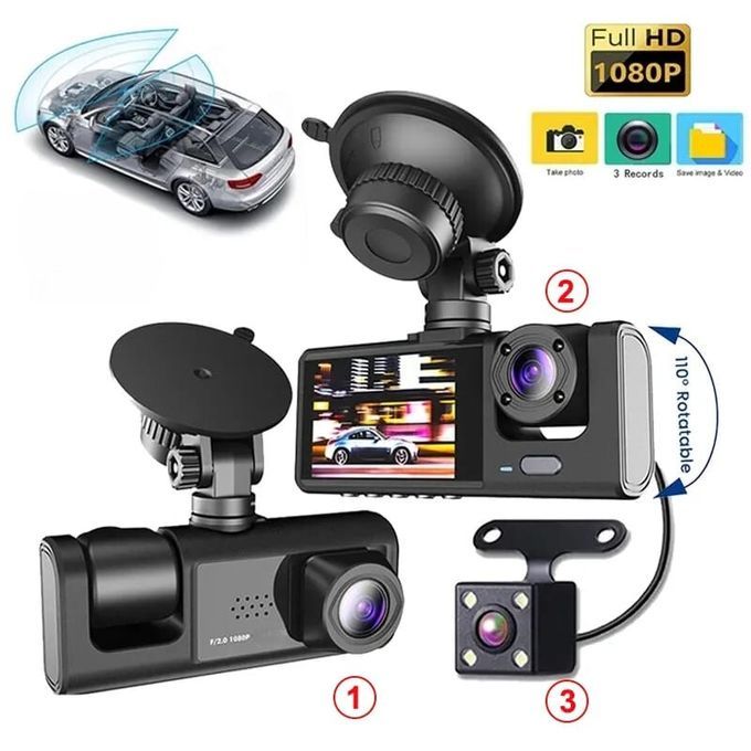 Ultimate Guardian 1080P Triple Lens Dash Cam