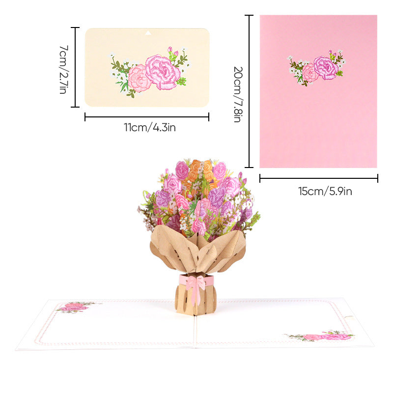 Mother’s Day 3D Flower Card Unique Keepsake for Her