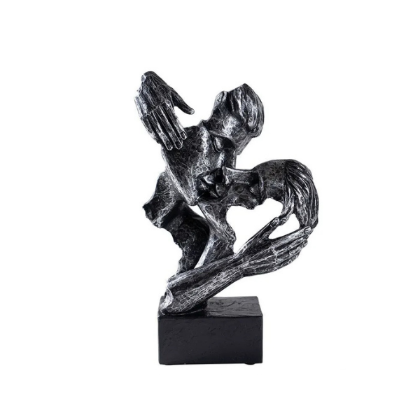 Abstract Art Sculpture Contemporary Couple Statue for Home Display