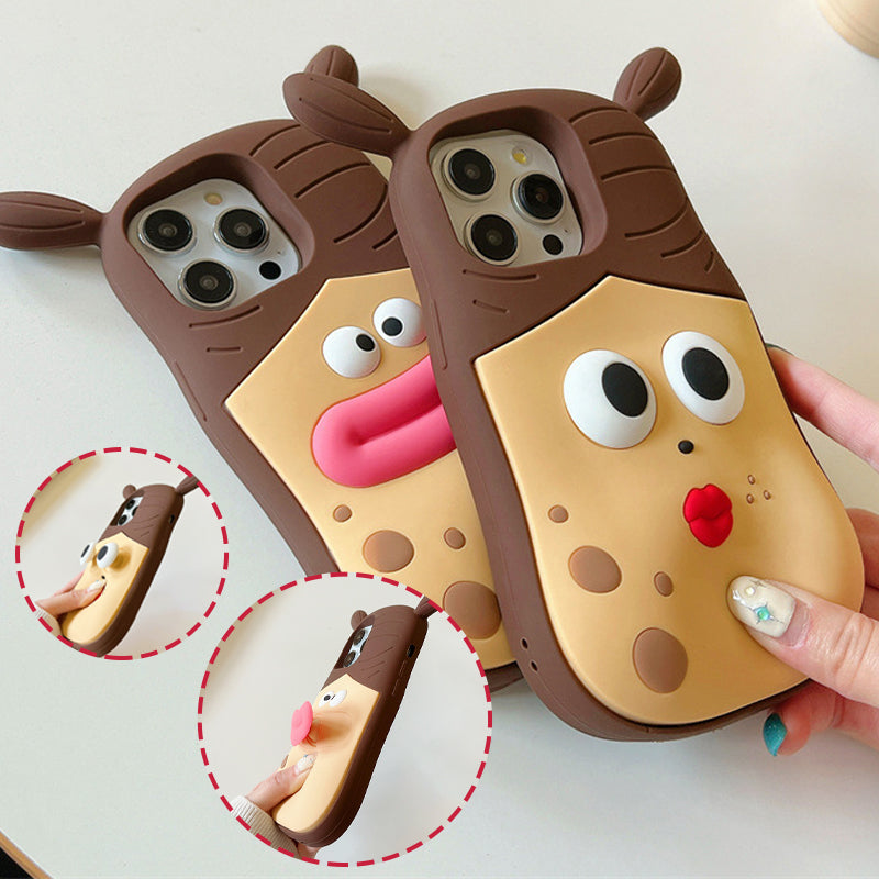 Cute Frog Cartoon Phonecase – Playful 3D Design