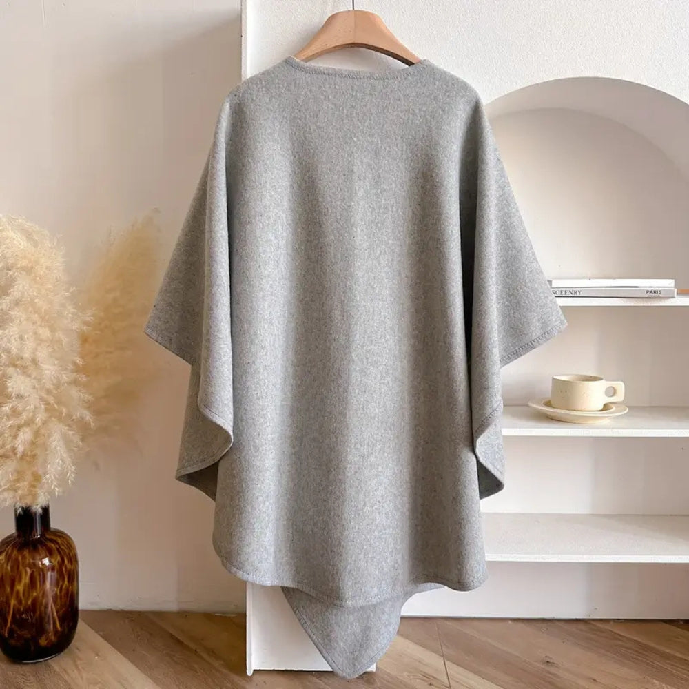 Stylish Non‑Elastic Shawl Coat with Cosy Drape
