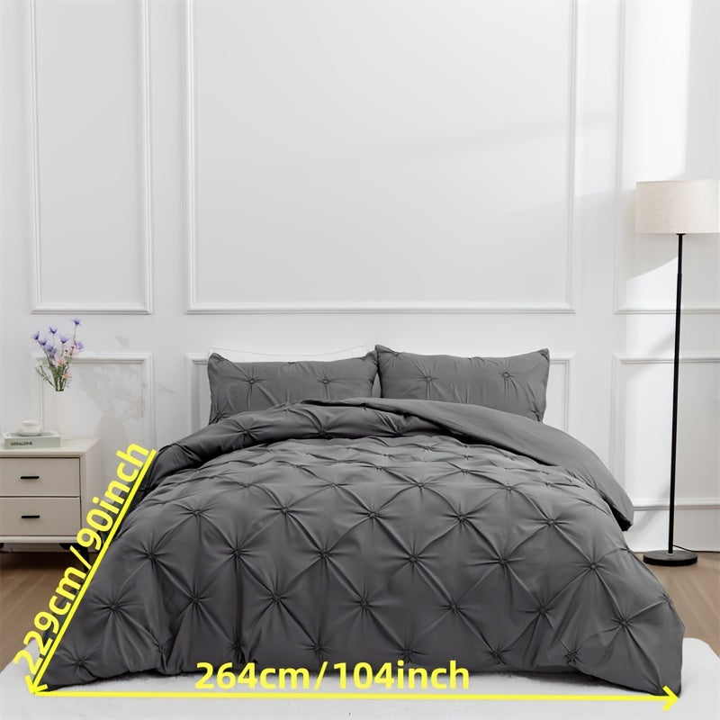 Elegant Pintuck Quilts Bedding Set