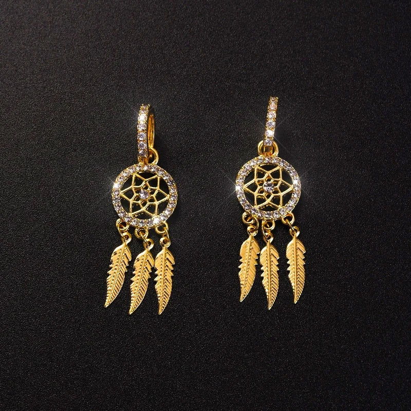 Dreamcatcher Gold Earrings