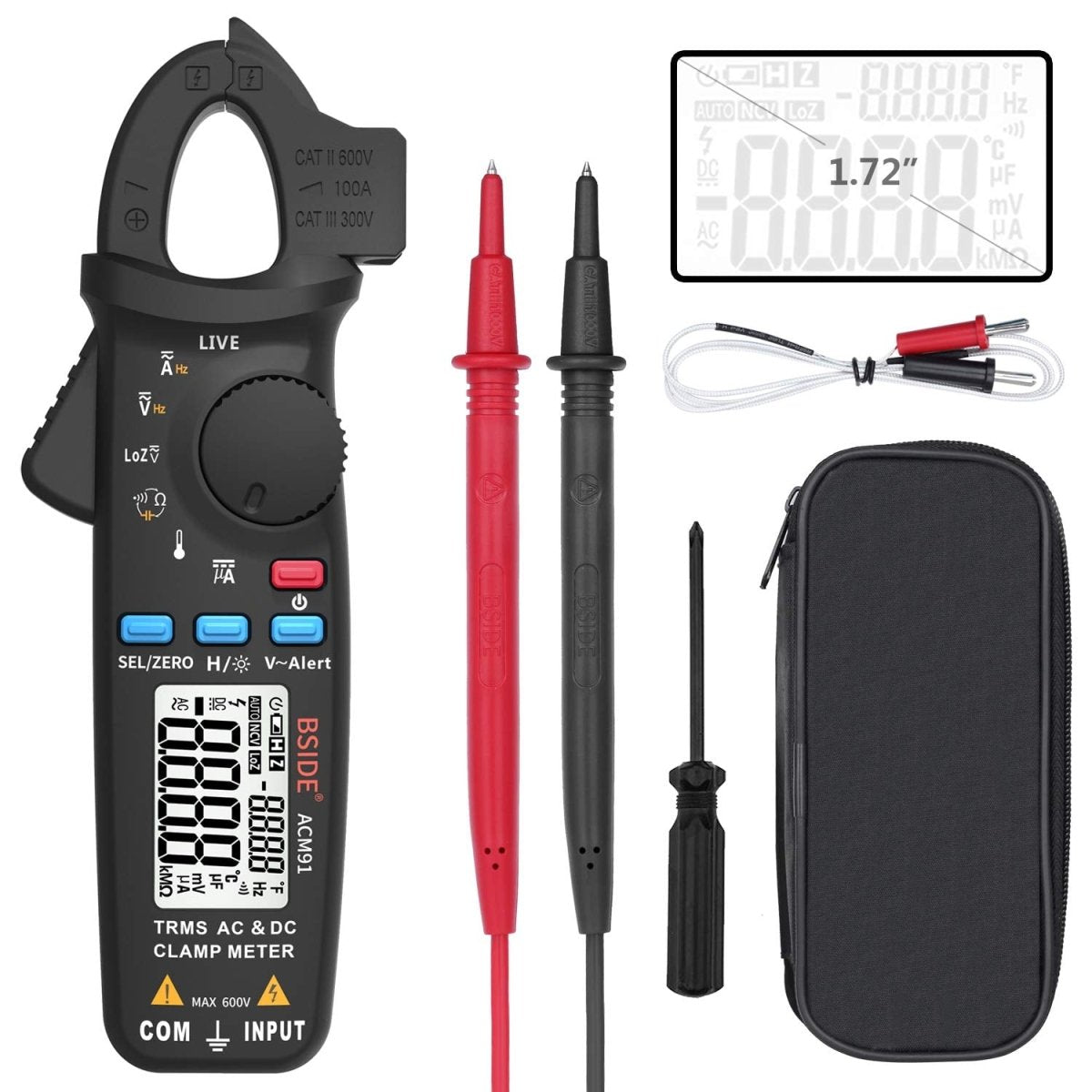 1mA AC/DC AMP Clamp Meter