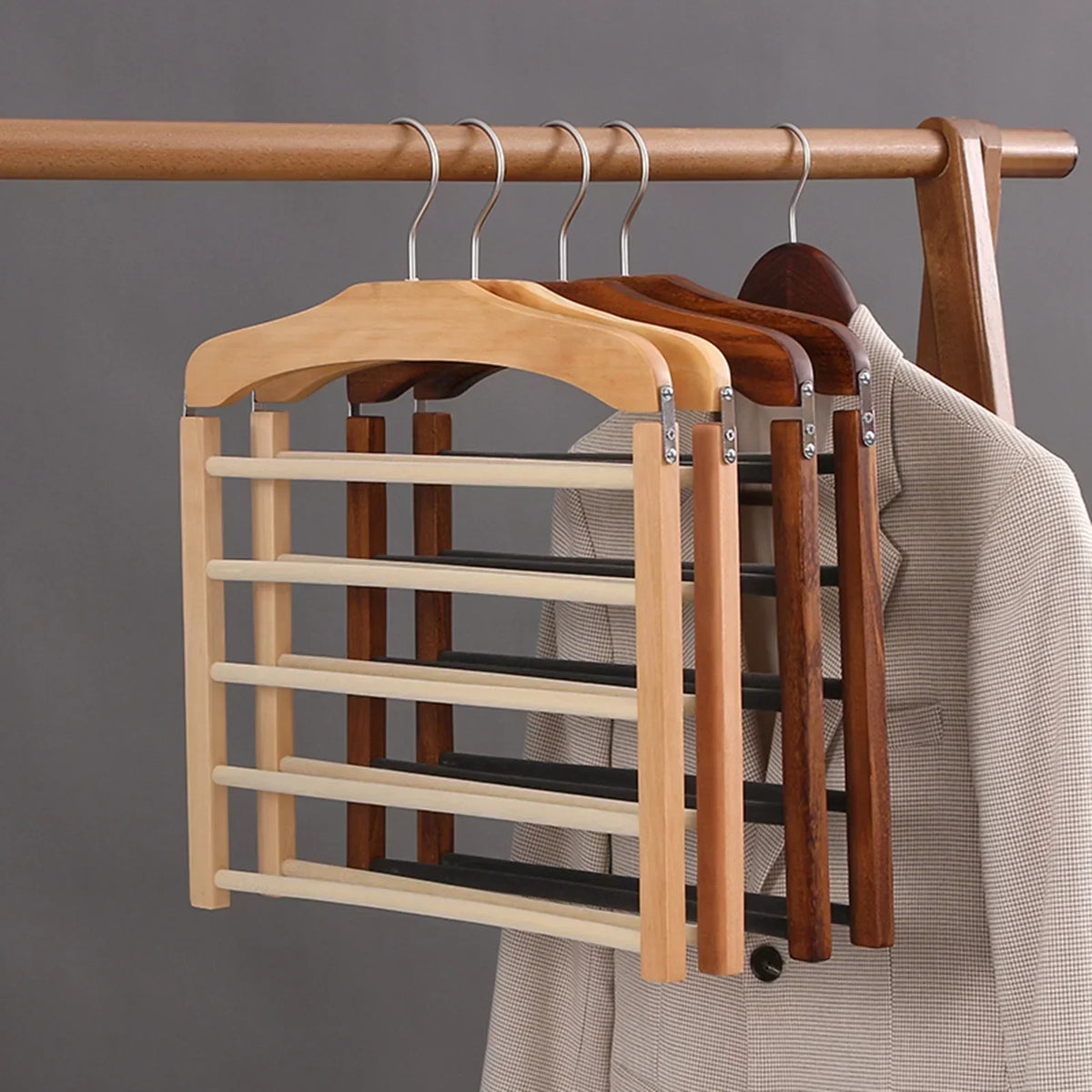 Five-Tier Trouser Hanger Compact Closet Storage Solution