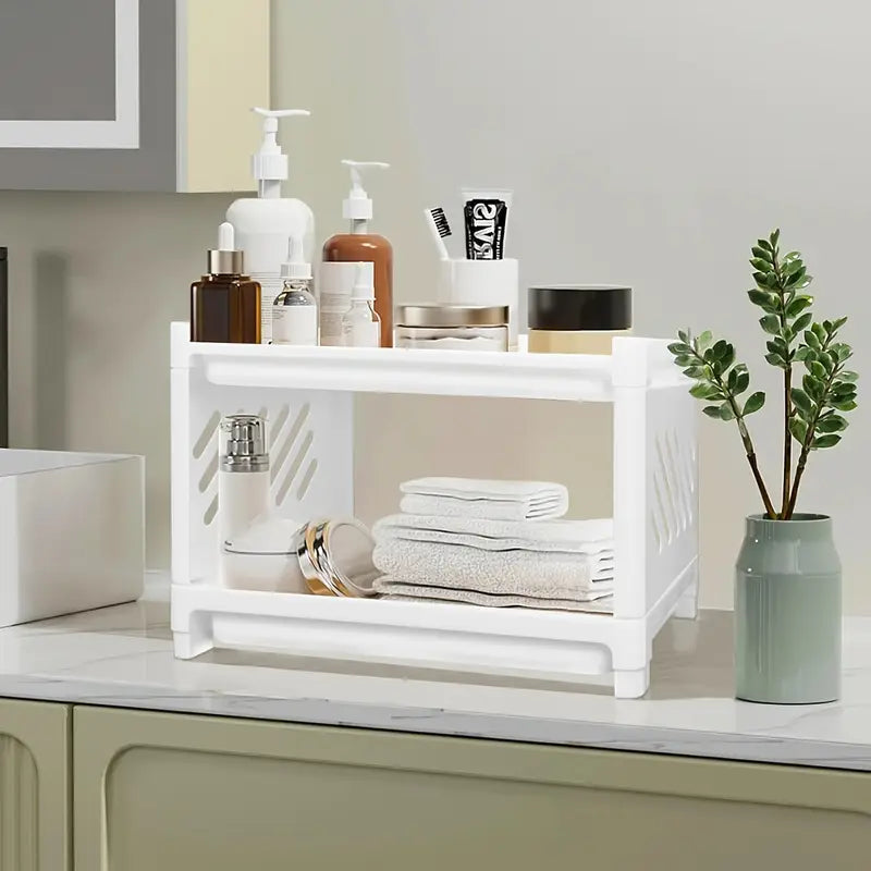 Multi-Purpose 2-Tier Organizer Shelf for Desk and Countertop