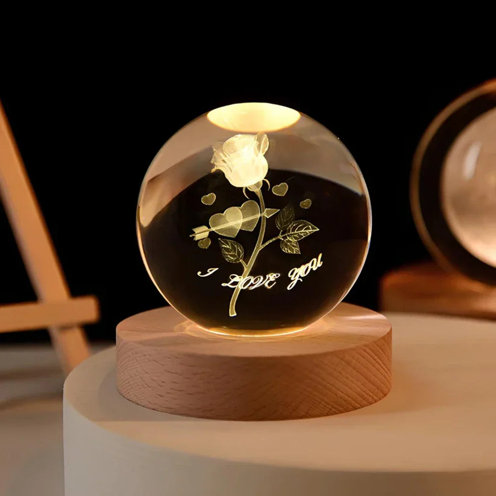 Cosmic Crystal Ball Lamp Magical LED Home Décor