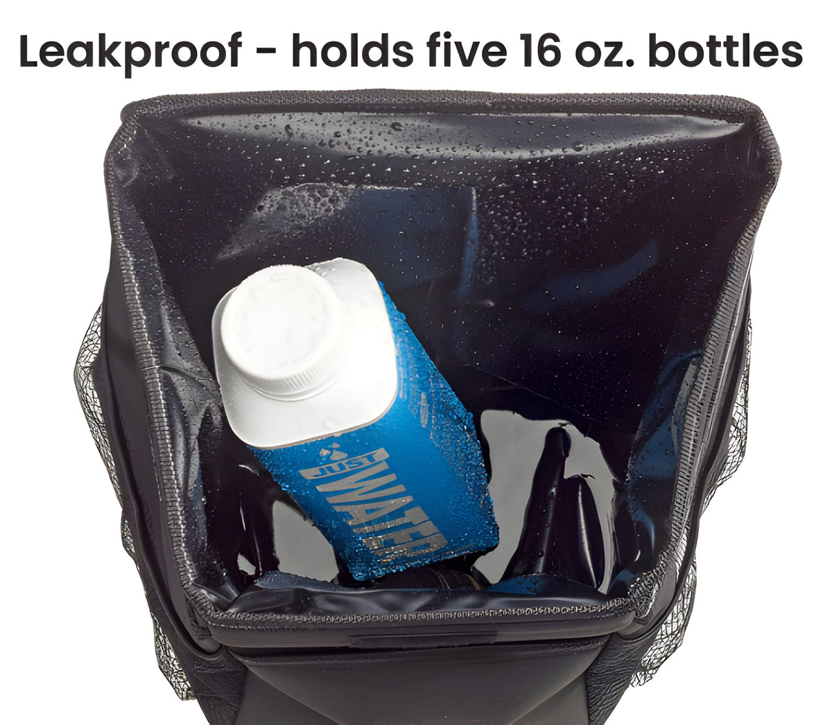 Compact Car Trash Can with Adjustable Strap and Covered Lid