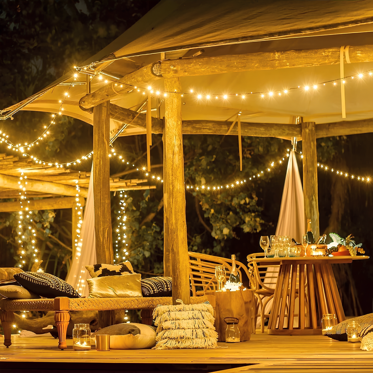 Outdoor Solar Fairy Lights Weatherproof LED for Garden & Events