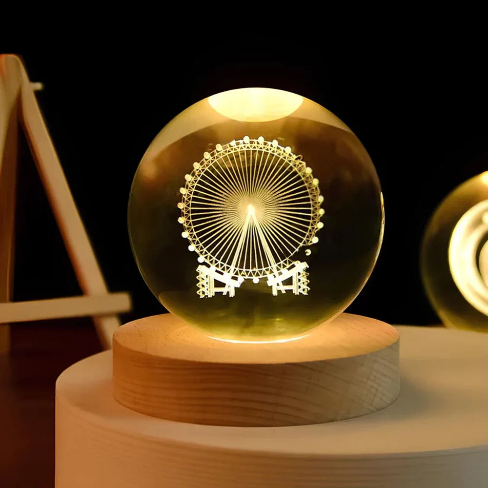 Cosmic Crystal Ball Lamp Magical LED Home Décor